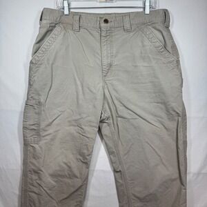 Carhartt Mens B151 TAN 36x32 Original Fit Work Pants Carpenter Utility
